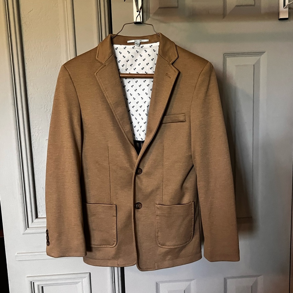 Class Club Tan Blazer Modern Tailored Design